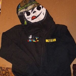 Neff Kids Black Hoodie with Skull Graphic